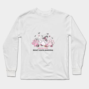 Paws for a Cure - Breast Cancer Awareness Long Sleeve T-Shirt